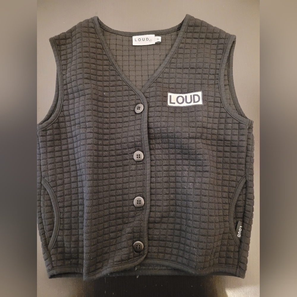Loud Black Quilted Vest